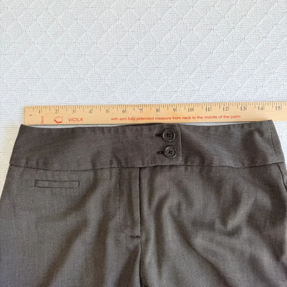Apt 9 Modern Fit Brown Micro Pattern Dress Pants Trousers Womens Size 4